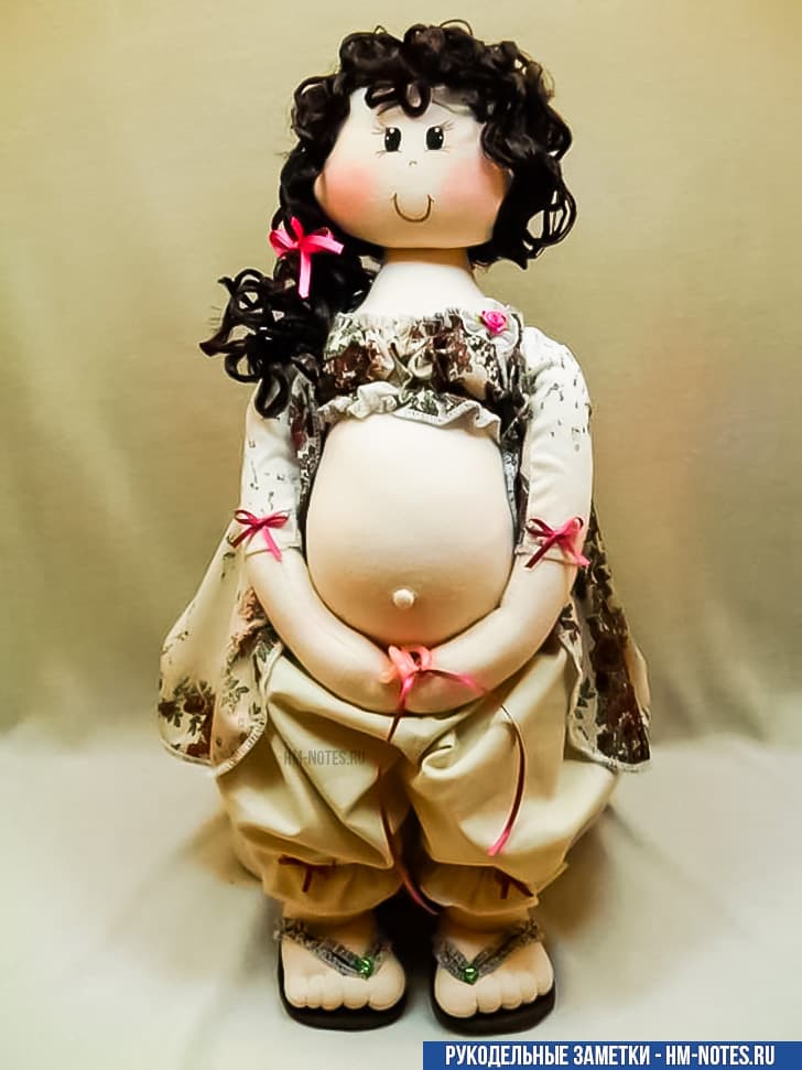 Выкройка беременной куклы из ткани