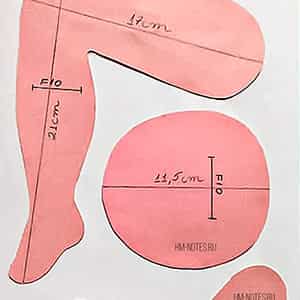 выкройка куклы с животиком