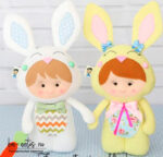 Выкройки игрушечных кроликов из фетра