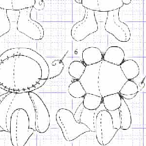 Выкройка мягких игрушек Пчёлка и Цветочек