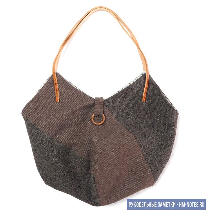 Хобо сумка с тонкими ручками из кожи