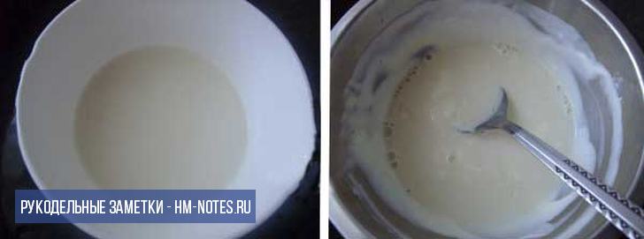 Перемешиваем молочно-желатиновую смесь