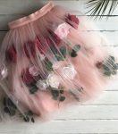 юбка из фатина с розами