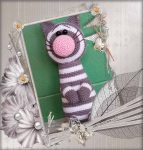 Схема вязания полосатого кота с большим носом