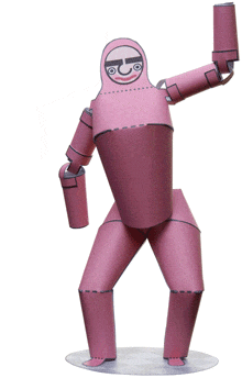 объемный человек из бумаги