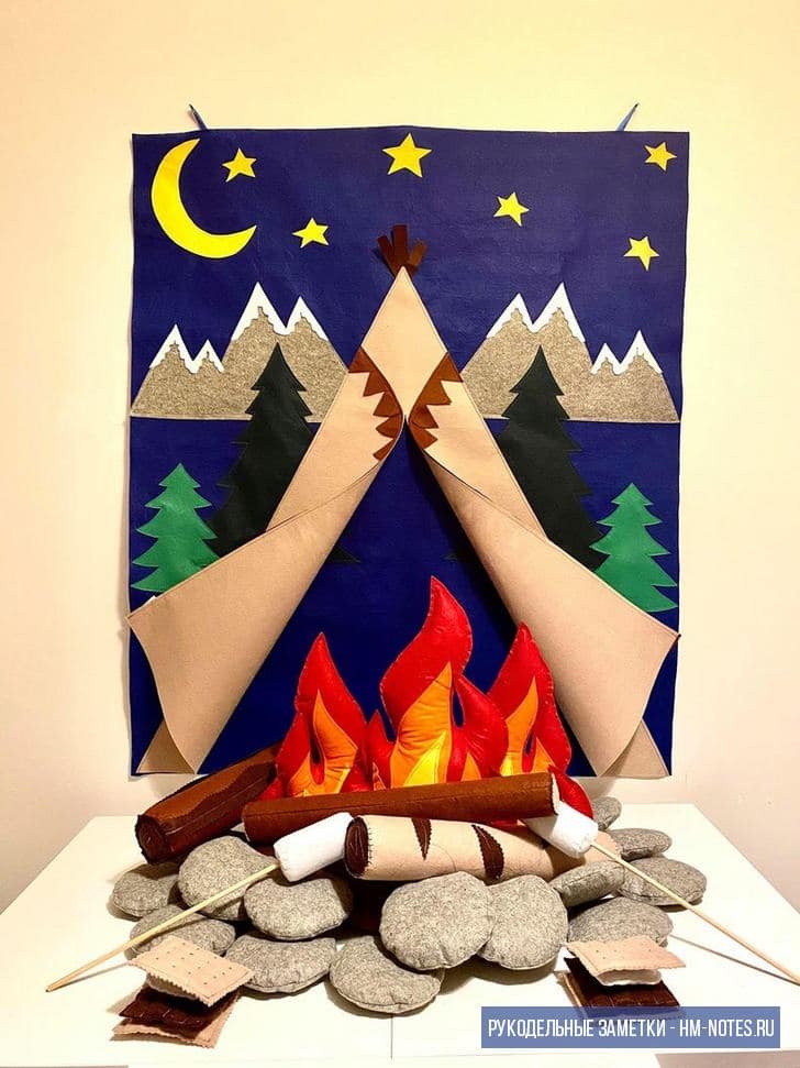 Идеи игр в детской комнате из фетра