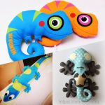 Выкройки ящерицы, хамелеона и геккона