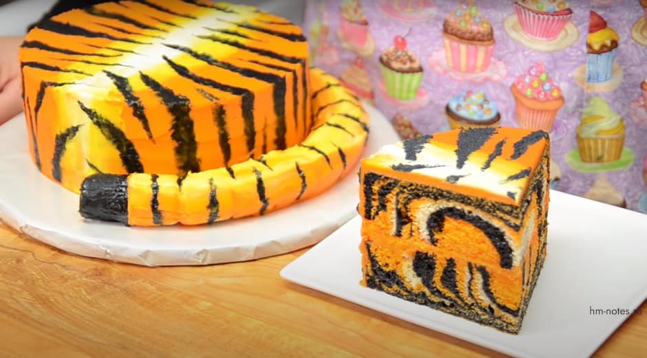 Полосатый торт "Тигр"