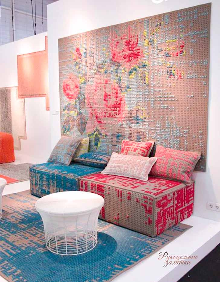 Ковры вышитые крестиком по войлоку