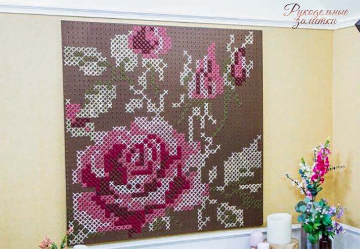 ковер на стену вышитый крестиком