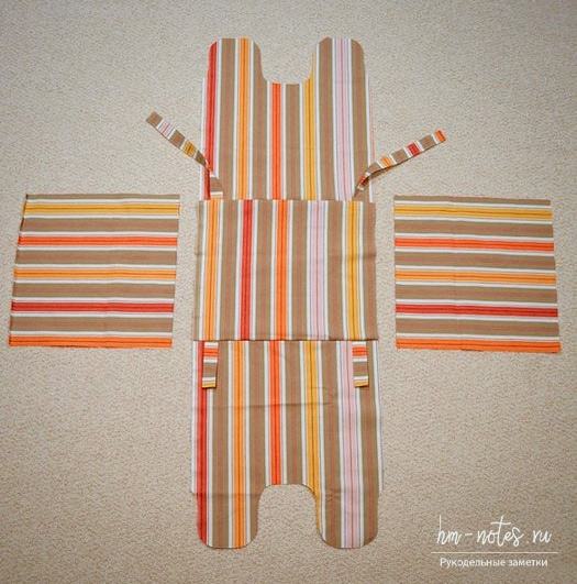 детали сумки из ткани