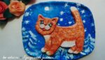 Как сделать из папье-маше небольшое рельефное панно с котом