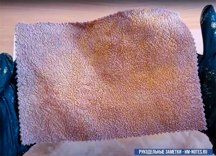 окрашивание полотенца