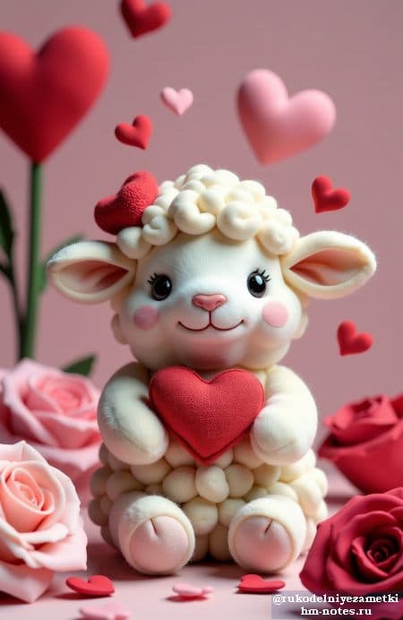овечка с сердцем