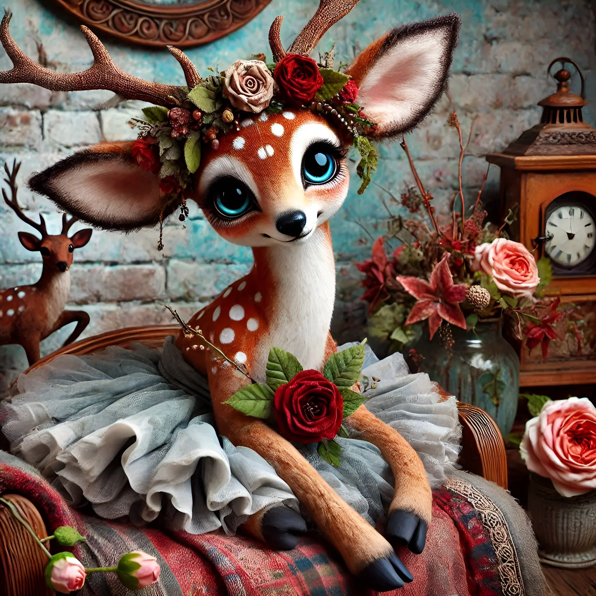 Красивая открытка с оленем 1